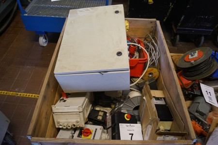 Lot of spare parts for power cabinets.