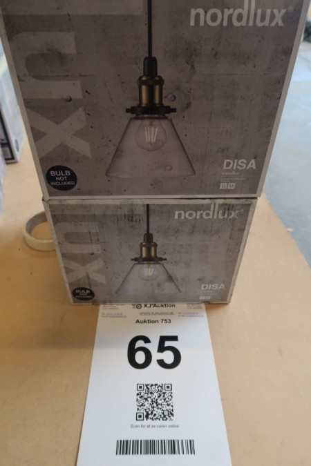 2 stk. pendel lamper Nordlux Disa, klar glas
