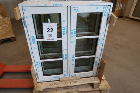Plastic window, B93xH107 cm, frame width11.5 cm, white / white. model Photo
