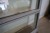 Window section, W107xH210.5 cm, frame width 14 cm, light gray / white