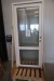 Facade door, right in, B94xH220 cm, frame width 11.5 cm, white / white, 3-point lock