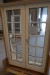 Double patio door, left out, W126xH191.5 cm, frame width 11.5 cm, white / white, with handles on both sides