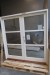 Double patio door, left out, W200xH210.5 cm, frame width 14 cm, light gray / white