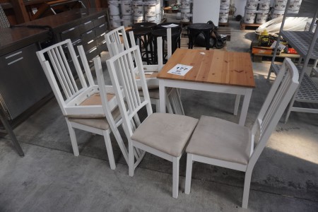 6 chairs with table.