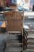5 wooden garden chairs, brand: Salaris + 1 mini grill, brand: Weber