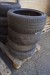 4 alloy wheels for BMW + various assorted tires with rims.