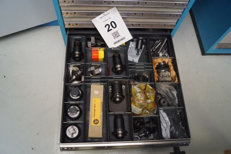 Contents in 2 drawers of various tool holders etc.