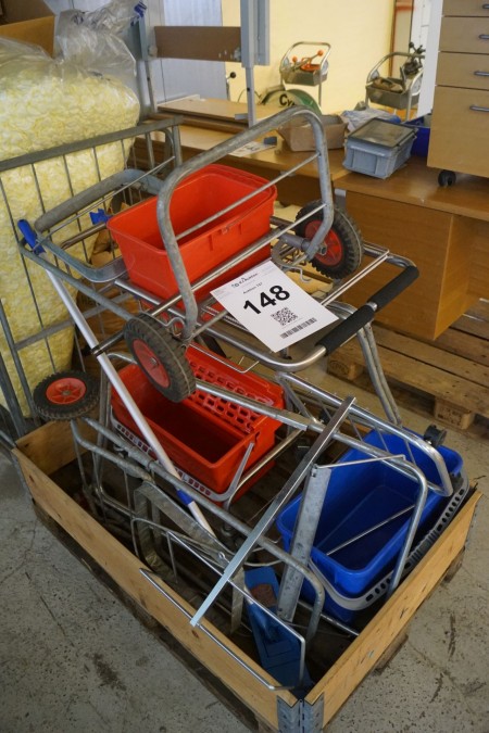Various cleaning carts