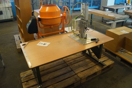 Raising table with air unit