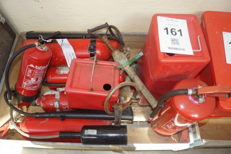 7 fire extinguishers, etc.