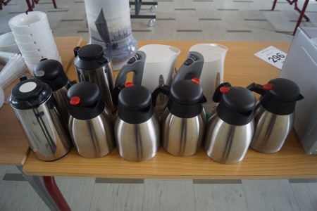 8 thermos jugs + 2 electric kettles