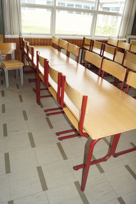 2 canteen tables with 12 chairs