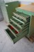 Wooden file bench with Huni tool cabinet