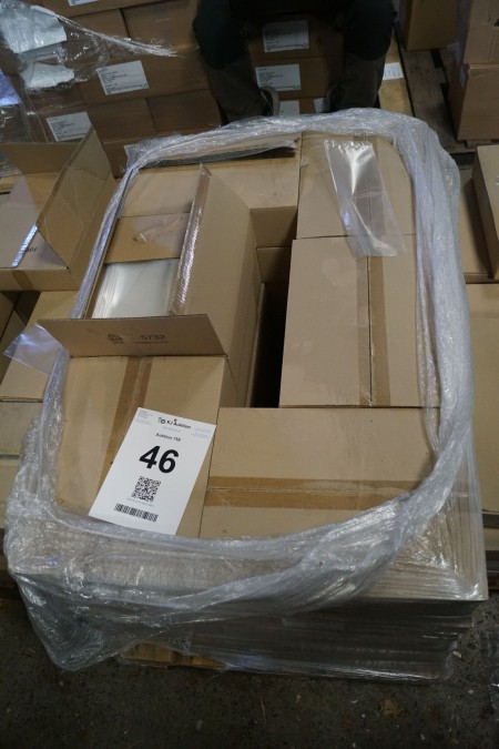 Pallet with plastic bags, mat: LD-PE, clear