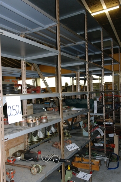 10 setion steel rack, 60 cm. wide + 3 feet tall