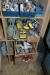 Rack with various electrical appliances, plugs, Danfoss relays, machine feet, etc.