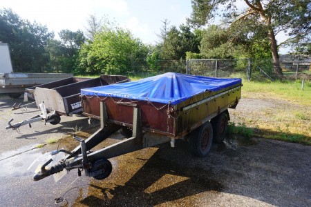 Blue tarpaulin trailer, brand: VA, model: 1003