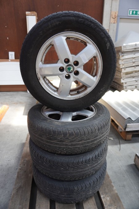 4 pcs Skoda alloy wheels with tires