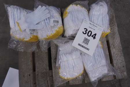 60 pairs of Nylon work gloves