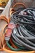 Lot of power cables with power plugs