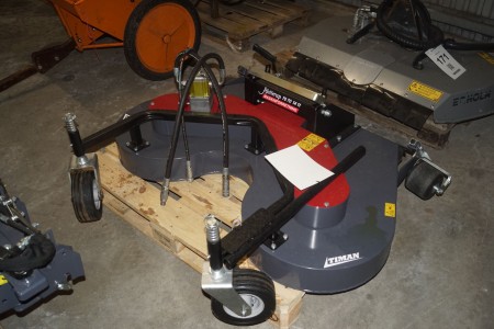 Rotary mower for garden tractor / implement carrier. Brand: Timan Model 1350K