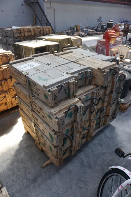 20 wooden ammunition boxes