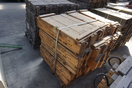 20 wooden ammunition boxes