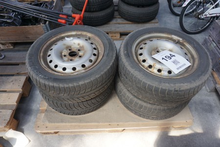 4 stk stålfælge med dæk
