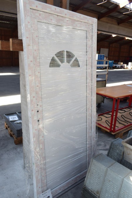 Plastic garage door with frame