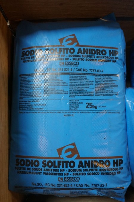 7 sække á 25kg Sodio Solfito Anidro HP