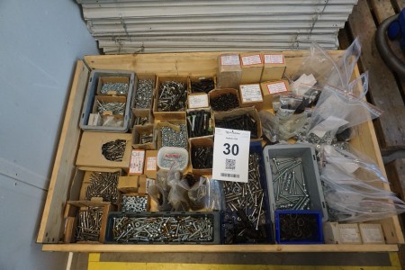 Large batch of screws, bolts and nuts