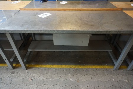 Metal file bench, with drawer.