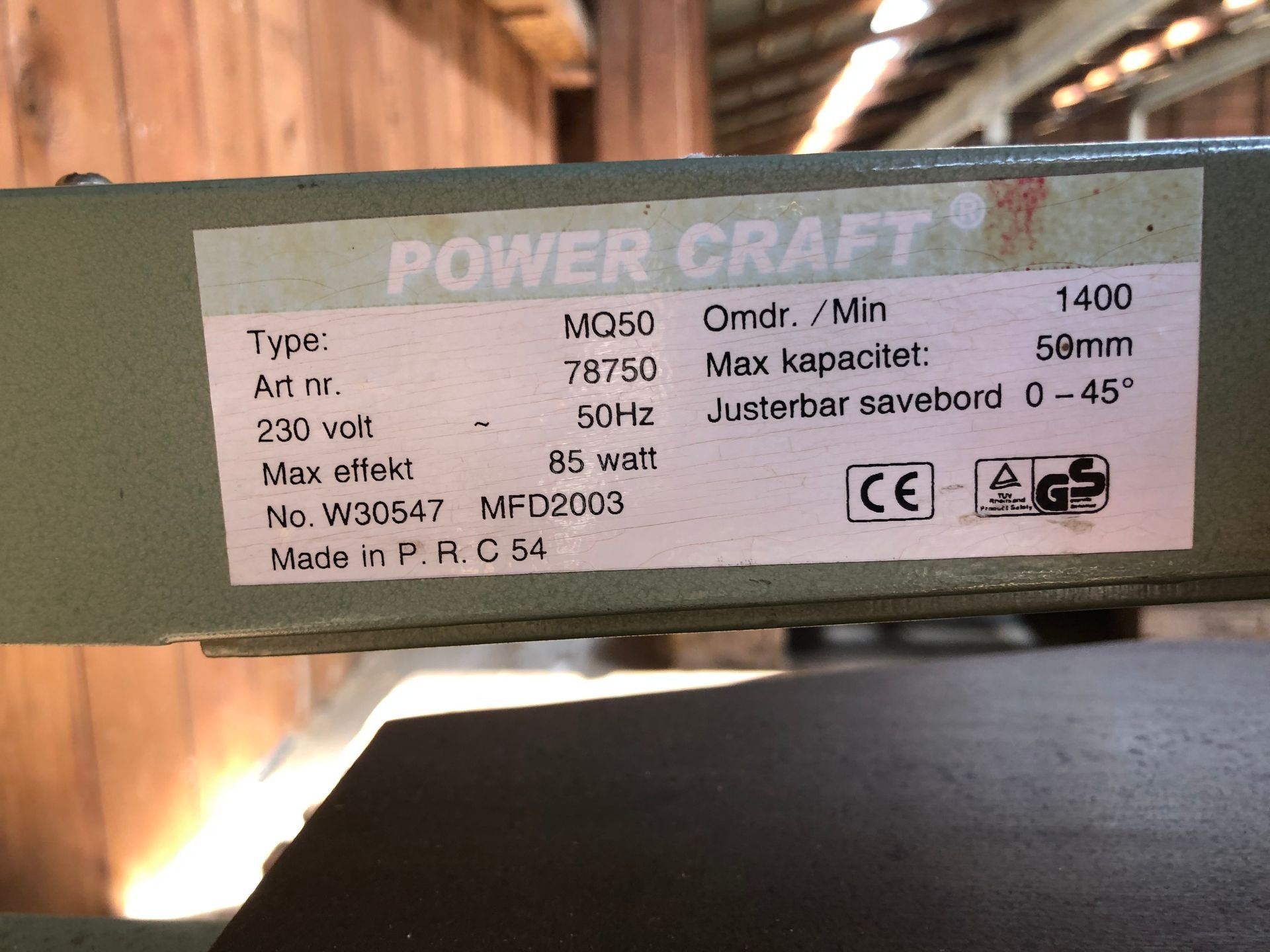 Dekupørsav, mærke: PowerGraft, type: MQ50 - KJ - Maskinauktioner