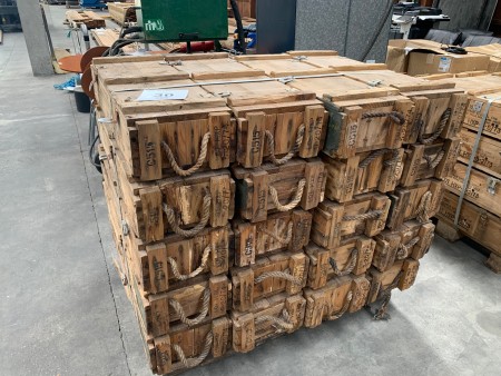 20 stk ammunitionskasser i træ, 95x30 cm