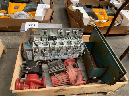Electrical cabinet + fuses + 2 water valves + band trolley