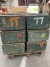 6 wooden ammunition boxes, 120x40 cm