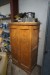Lot of various iron, barrel, dressing cabinet, table, etc.
