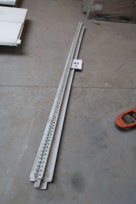 18.95 meters white plastic profile, 9x6x3 cm, length: 5/265, 2/285 cm