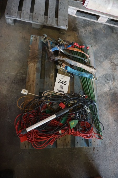 Various cables, spears, hoists