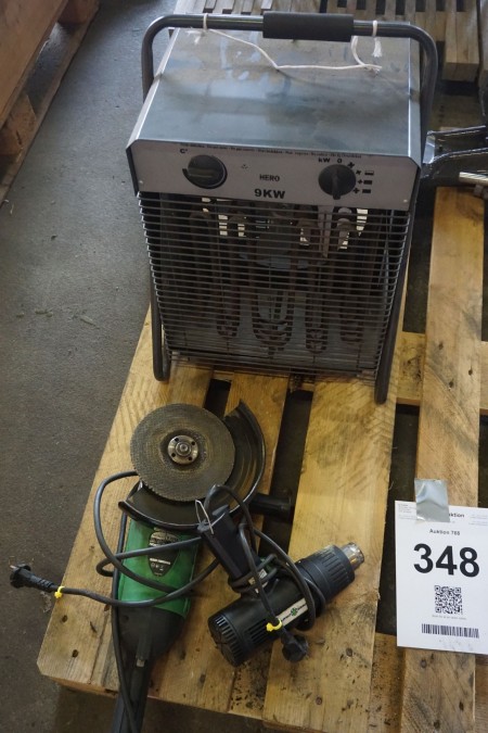 2 power tools + 1 heating fan