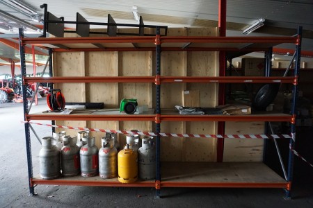 2 compartment pallet rack with shelves