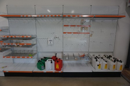 Various fuel tank in shelf