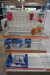 Exhibition shelf with perforated plates and shelves + 1 pc. end bookcase.