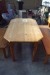 Wooden table + 2 wooden benches with drawers