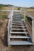 Steel stairs, 15 steps, W 100cm