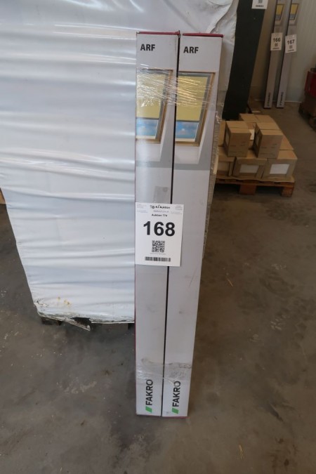 2 stk. mørklægningsgardiner til ovenlysvindue, Fakro ARF / 255, 66x160 cm
