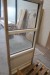 Window section, wood, white / white, W83xH196 cm, frame width 11.5 cm. One pane is broken see photo