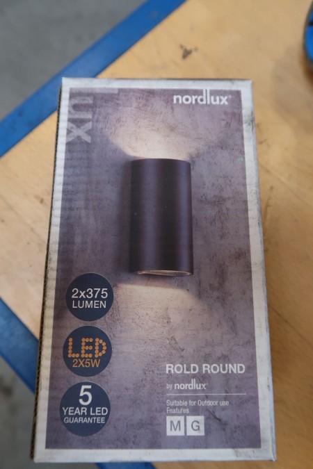 6 stk. udendørs lamper, Nordlux Rold Round, sort