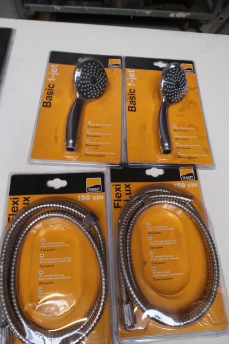 2 pcs. shower heads with hose