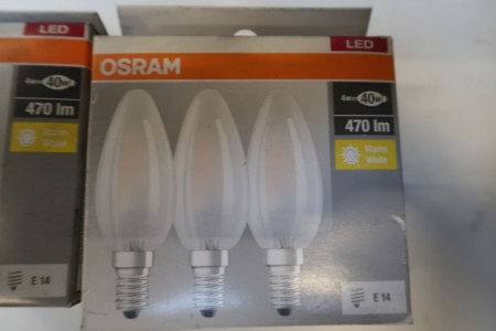 6x3 pcs. bulbs, 4W, E14